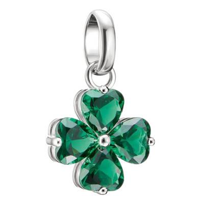 Pendentif Charm trèfle en Argent 925 & Pierres Vertes - CC1326-699-6 - Thomas Sabo