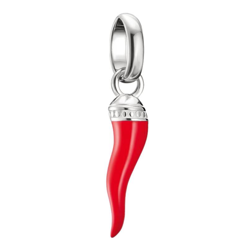 925 Sterling Silver & Red Enamel Cornicello Charm Pendant - CC1328-007-10 - Thomas Sabo