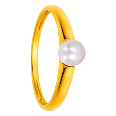 Bague Perle d'Amour Simplicité en Or Jaune 750 - Emanessence