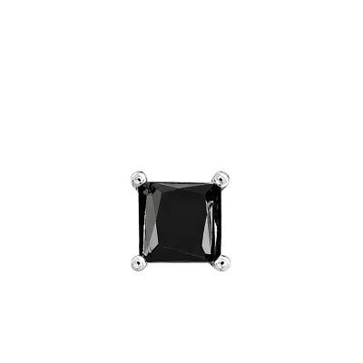 1 Yellow 750/1000 Gold Square Black Diamond Stud Earring - Emanessence
