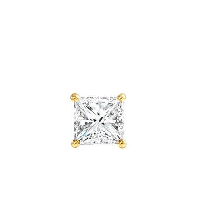 1 750 Yellow Gold & Princess Diamond Stud Earring - Emanessence