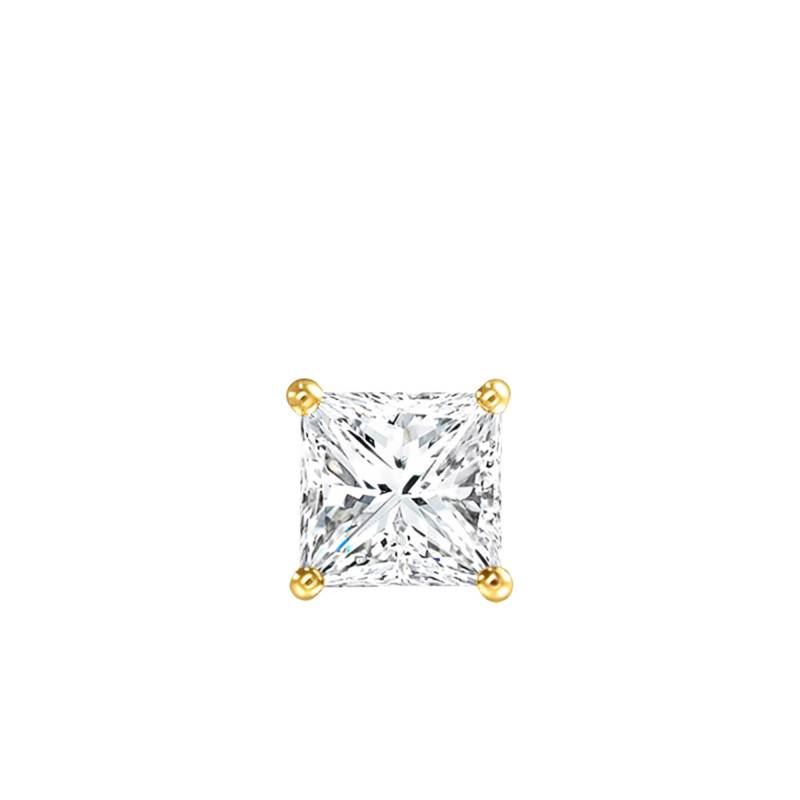 1 750 Yellow Gold & Princess Diamond Stud Earring - Emanessence