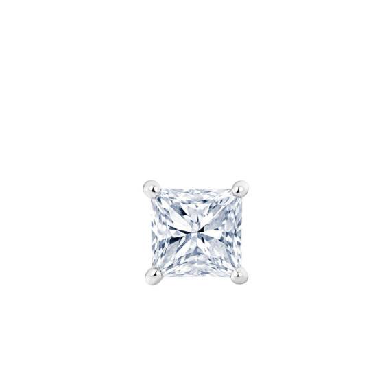 Puces D'oreilles (clous) Art Déco - Or Blanc 18k Avec Petits Diamants, Occasion