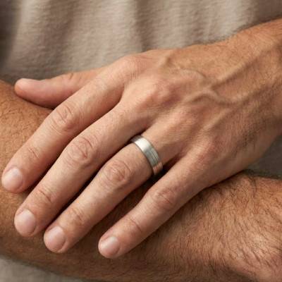 Alliance Ruban Standard Corelli Rainurée en Palladium 950, Largeur 5 mm - Viggo Sorensen