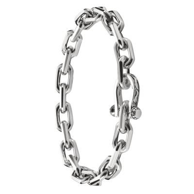 Bracelet Fer à Cheval Maille Forçat Diamantée en Argent 925, Longueur 19 cm - A2223-637-21 - Thomas Sabo