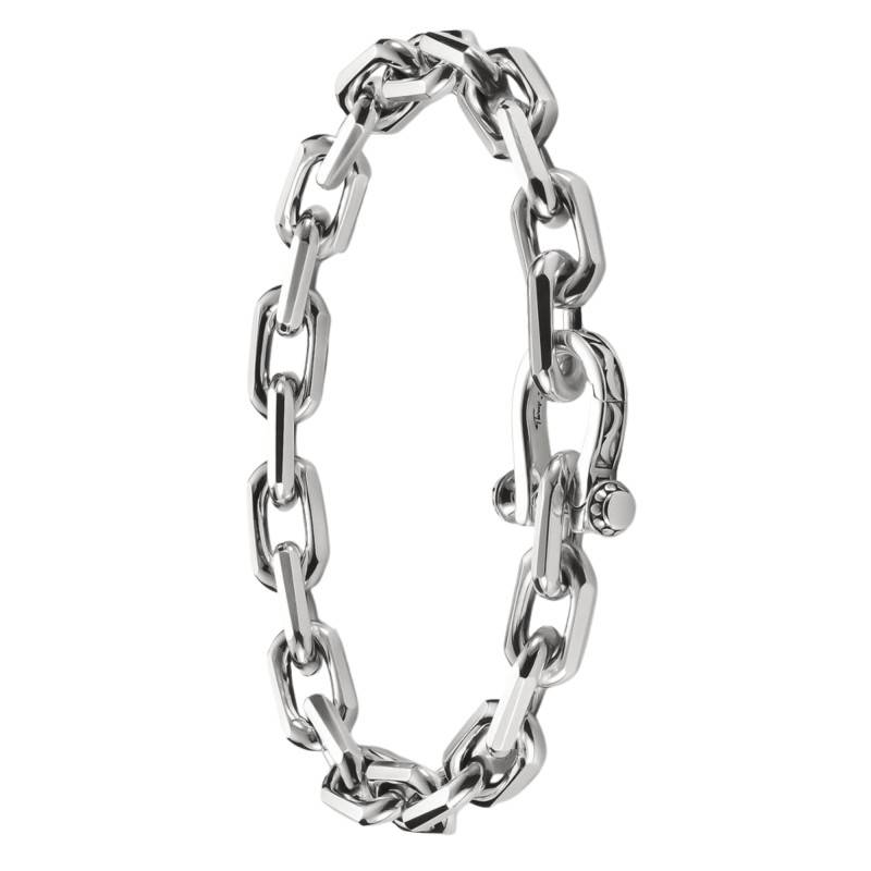 Bracelet Fer à Cheval Maille Forçat Diamantée en Argent 925, Longueur 19 cm - A2223-637-21 - Thomas Sabo
