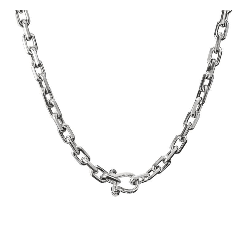 Chaîne Fer à Cheval Maille Forçat Diamantée en Argent 925, Longueur 55 cm - KE2368-637-21 - Thomas Sabo