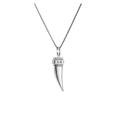 Collier Pendentif Dent en Argent 925, Longueur 45 cm Ajustable - KE2369-637-21 - Thomas Sabo