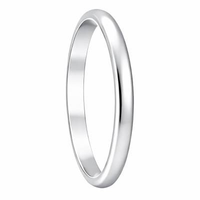 Palladium Half-Round Standard Wedding Ring, Width 2.50 mm - Fair'Belle