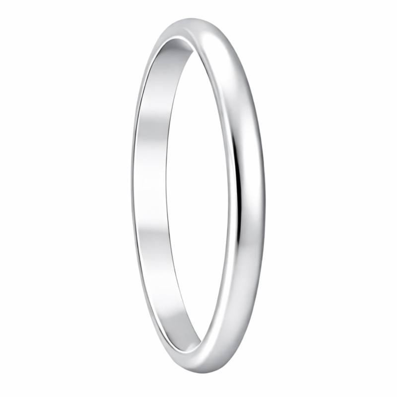 Palladium Half-Round Standard Wedding Ring, Width 2.50 mm - Fair'Belle