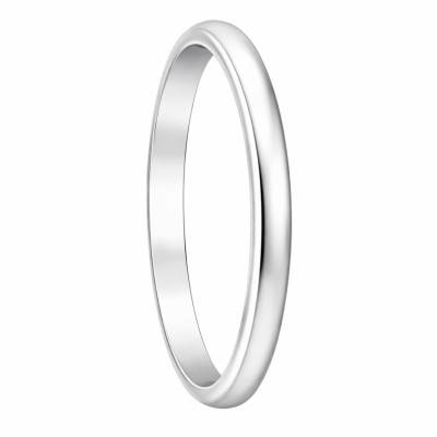 Palladium Half-Round Standard Wedding Ring, 3 mm Width - Fair'Belle