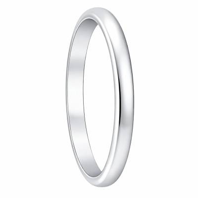 Palladium Standard Half-Round Wedding Ring, 3.50 mm Width - Fair'Belle