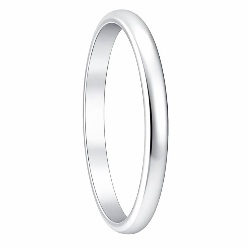 Palladium Half-Round Standard Wedding Ring, Width 4 mm - Fair'Belle