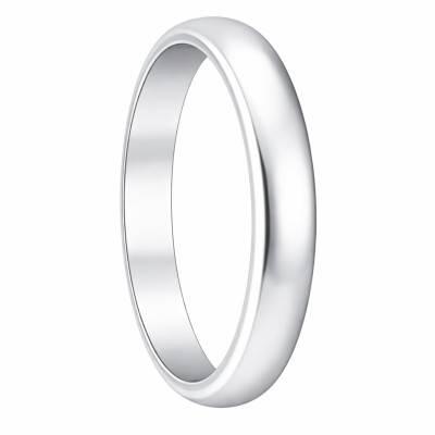 Palladium Standard Half-Round Wedding Ring, 5 mm Width - Fair'Belle