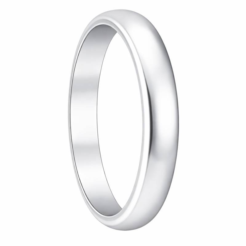 Palladium Standard Half-Round Wedding Ring, 5 mm Width - Fair'Belle