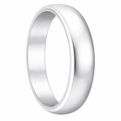 Palladium Half-Round Standard Wedding Ring, Width 6 mm - Fair'Belle