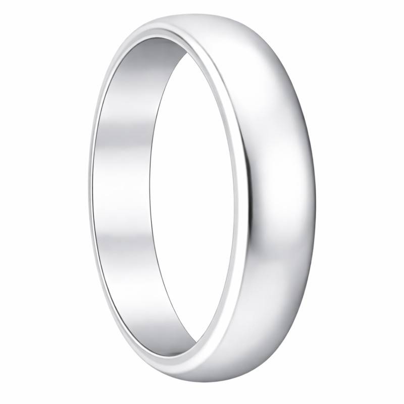 Palladium Half-Round Standard Wedding Ring, Width 6 mm - Fair'Belle