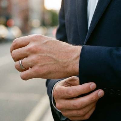 Palladium Half-Round Standard Wedding Ring, Width 4 mm - Fair'Belle