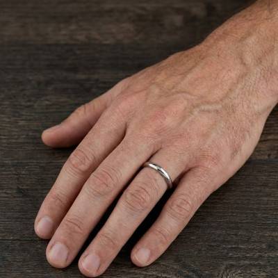 Byrd 950/1000 Palladium Comfort Half-Round Wedding Ring, 2 mm Wide - Fair'Belle