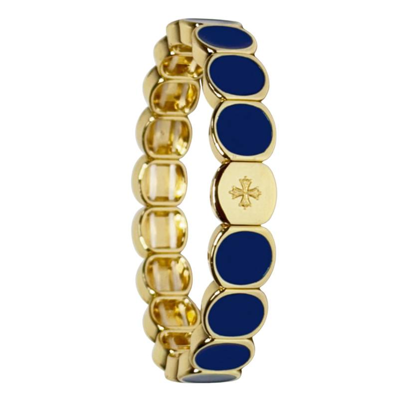 Bracelet en Métal & Émail Bleu Marine, Longueur 19,50 cm - LSW3005 - Lauren Steven