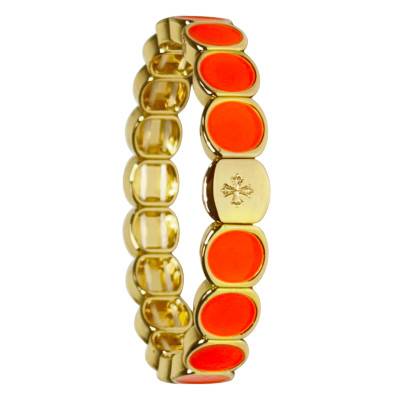 Orange Enamel & Metal Bracelet, Length 19.50 cm - LSW3012 - Lauren Steven