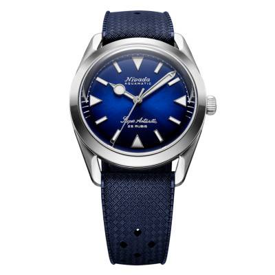 Super Antarctic Blue Automatic No Date Watch 32075A - Nivada Grenchen