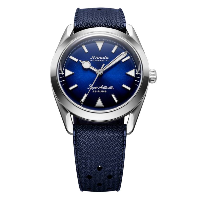 Super Antarctic Blue Automatic No Date Watch 32075A - Nivada Grenchen