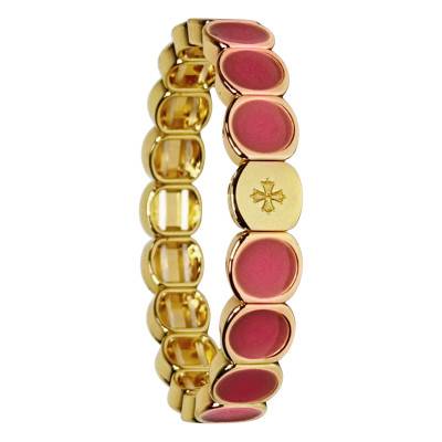 Watermelon Red Enamel & Metal Bracelet, Length 19.50 cm - LSW3027 - Lauren Steven