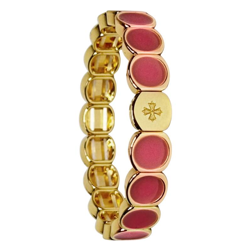 Bracelet en Métal & Émail Rouge Pastèque, Longueur 19,50 cm - LSW3027 - Lauren Steven