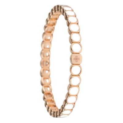 Bracelet Fin en Métal & Émail Blanc, Longueur 19,50 cm - LSW4001 - Lauren Steven