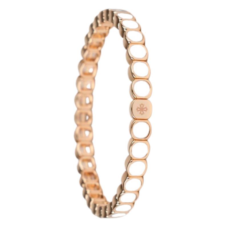 Thin Metal & White Enamel Bracelet, Length 19.50 cm - LSW4001 - Lauren Steven