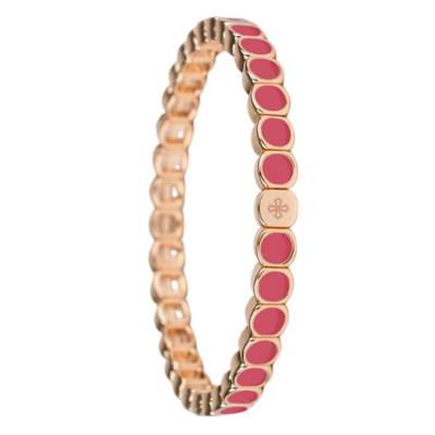 Thin Metal & Watermelon Red Enamel Bracelet, Length 19.50 cm - LSW4007 - Lauren Steven