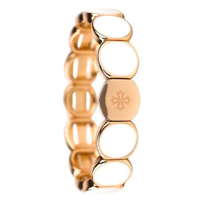 Bracelet Large en Métal & Émail Blanc, Longueur 19,50 cm - LSW5001 - Lauren Steven