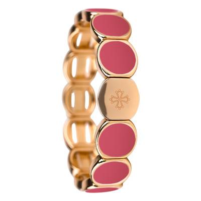 Wide Metal & Watermelon Red Enamel Bracelet, Length 19.50 cm - LSW5007 - Lauren Steven