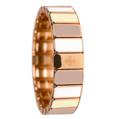Rectangle Metal & Multicolor Enamel Bracelet, 19.50 cm Length - LSW6002 - Lauren Steven
