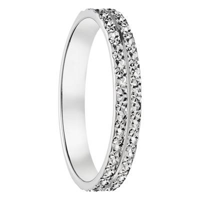 White Gold 375 or 750 Fancy Diamond-Cut Standard Wedding Ring, Width 3 mm - Fair'Belle