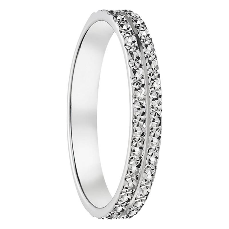 White Gold 375 or 750 Fancy Diamond-Cut Standard Wedding Ring, Width 3 mm - Fair'Belle