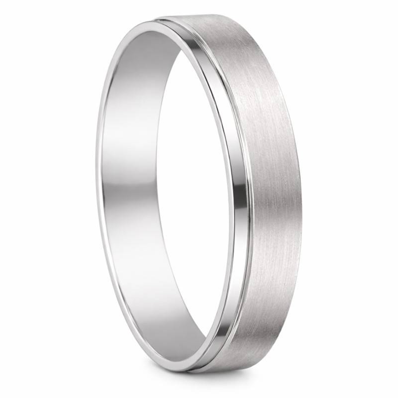 Alliance Ruban Confort en Or Blanc 375 ou 750, Largeur 4,50 mm - Fair'Belle