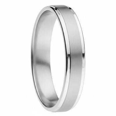 Alliance Ruban Confort Polie en Or Blanc 375 ou 750, Largeur 4,50 mm - Gaïa