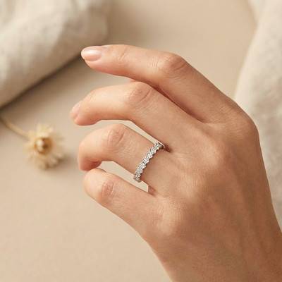 Alliance Yukon en Or Blanc 375 ou 750, Largeur 3,50 mm - Fair'Belle