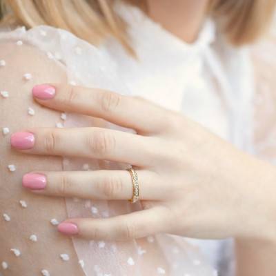 Alliance Ruban Standard Amour Diamantée en 2 Ors 375 ou 750, Largeur 3 mm - Fair'Belle