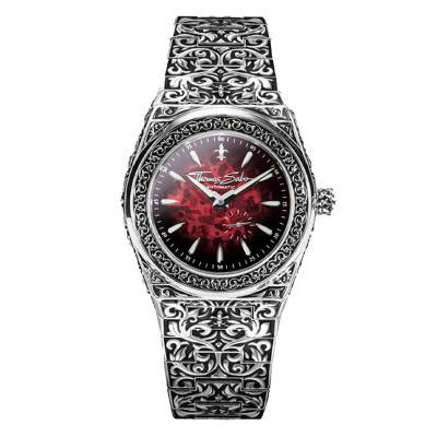 Rebel at Heart Revive Automatic 42mm Red Silver Stainless Steel Watch WA0449-201-212 - Thomas Sabo