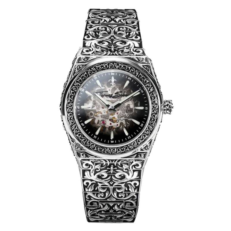Rebel at Heart Revive Automatic Watch 42 mm Silver Stainless Steel WA0447-201-203 - Thomas Sabo