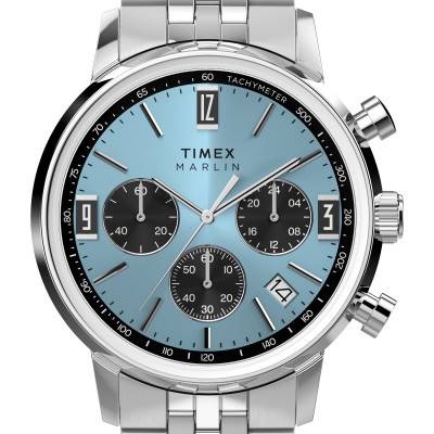 Montre Marlin Chronograph Tachymeter 40mm Stainless Steel Bracelet Watch TW2Y66500 - Timex