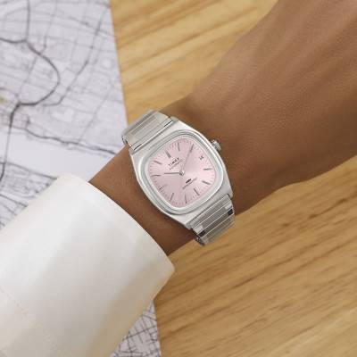 Timex Automatic 1983 E Line 34mm Stainless Steel Expansion Band Watch TW2Y66800 - Timex