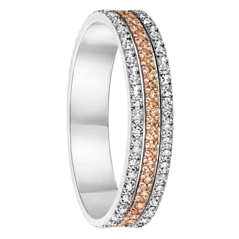 Two-Gold Diamond-Cut Comfort Ribbon Wedding Ring 375 or 750, Width 4 mm - Fair'Belle