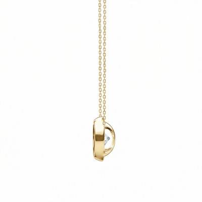 Bezel-Set 375 or 750 Yellow Gold Lab-Grown Diamond Necklace 0.25 ct - Ocarat