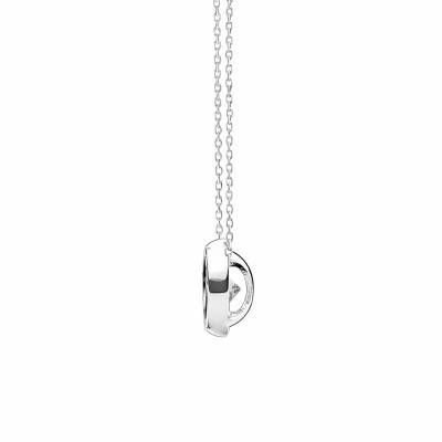 Collier Diamant de Synthèse Clos 0,12 ct en Or Blanc 375 ou 750 - Ocarat