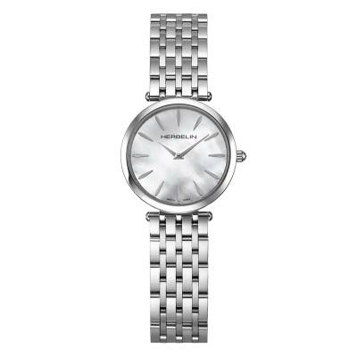 Epsilon Quartz Mother-of-Pearl & Steel Watch 17116B19 - Herbelin