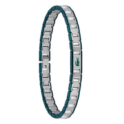 Bracelet Métropole en Acier Gris & Vert, Longueur 19 cm Ajustable - 2040590 - Lacoste